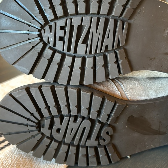 Stuart Weitzman Shearling & Beige Suede Winter Boots with Lug Sole, 10M - Picture 7 of 8